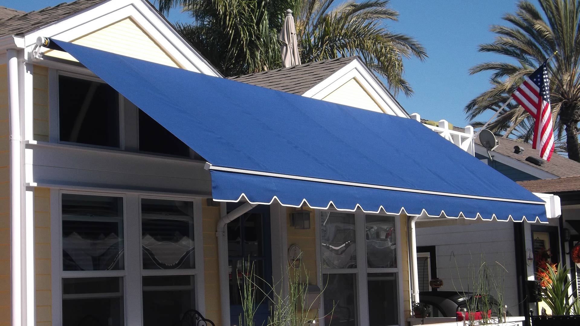 econo lux awning installed at house patio exteriors san diego ca