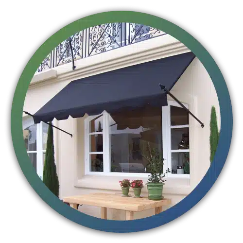 Spear Decorative Stationary Awning circle