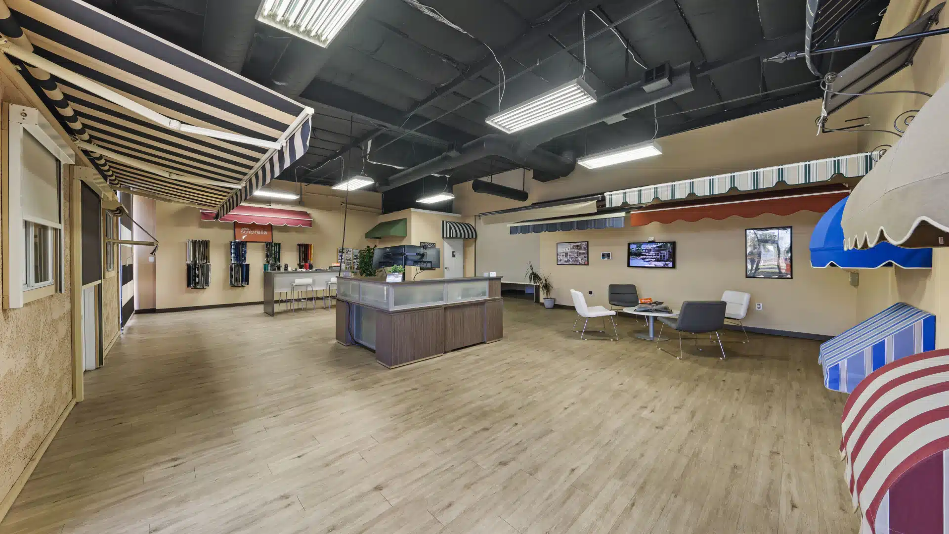 interior view of accent awning store