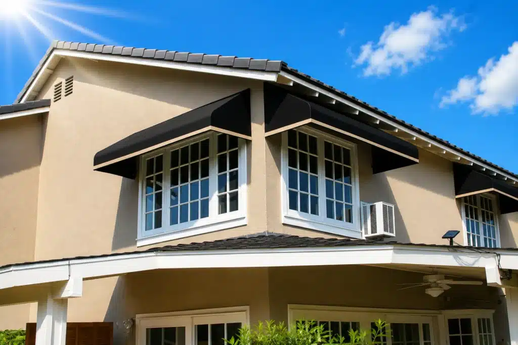 Custom retractable awning installed on a Southern California patio by Accent Awnings (1)