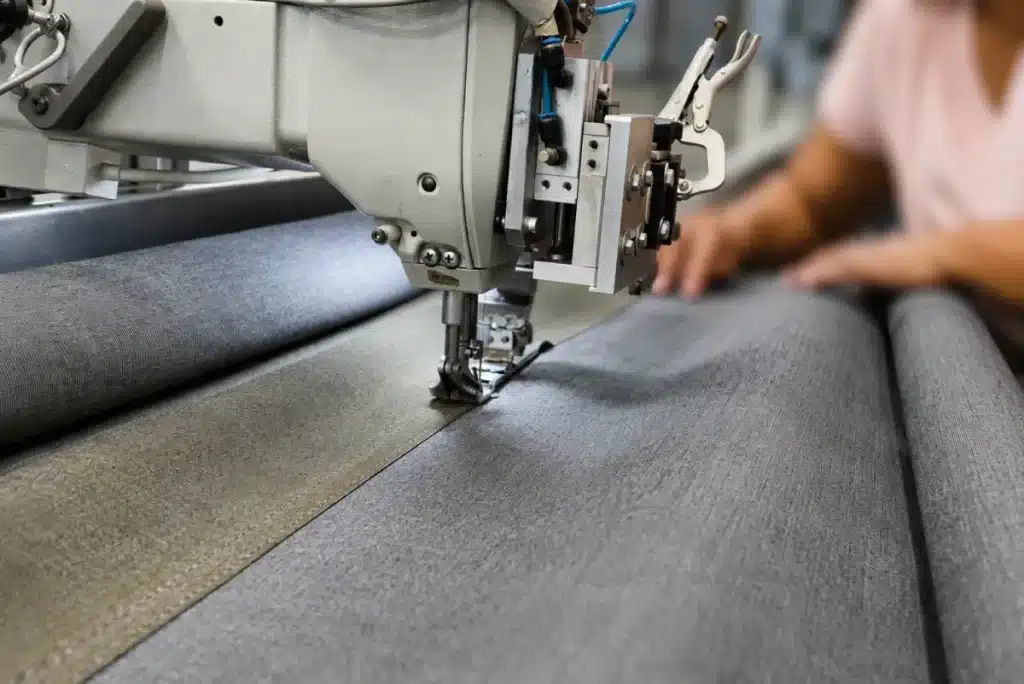 : Custom awning manufacturing and quality testing at the Accent Awnings facility.